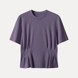 NWT OGL Move Crewneck Short Sleeve Cinched Waist Tee